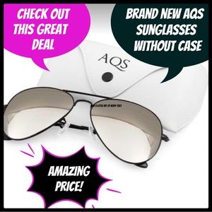 Oliver 58mm Aviator Sunglasses AQS Black Metal Mirrored NWOT